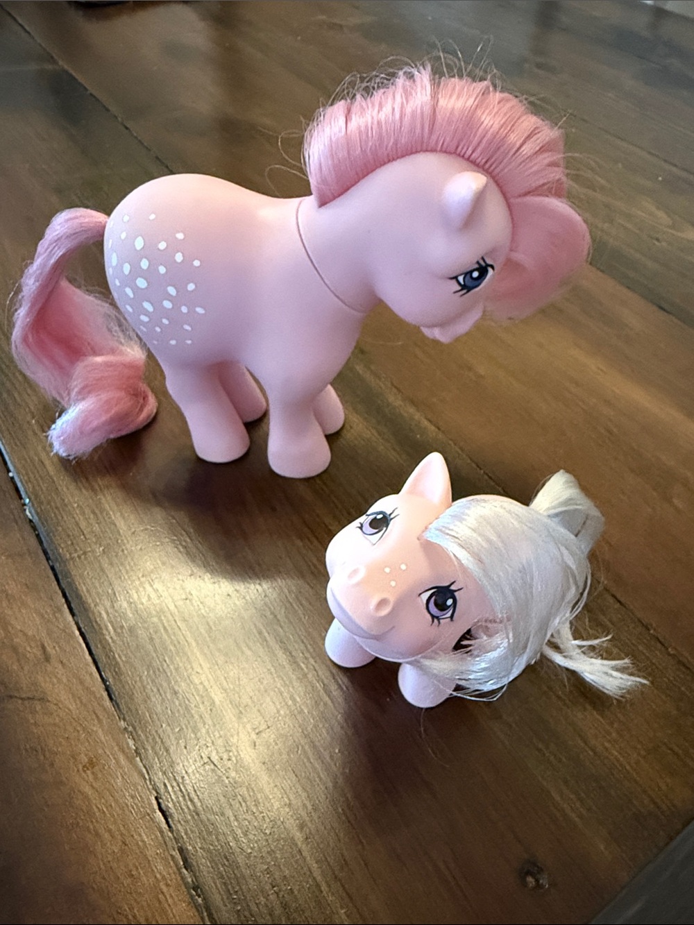 My Little Pony Cotton Candy Mother & Baby Ponies Pink w/White Spots
